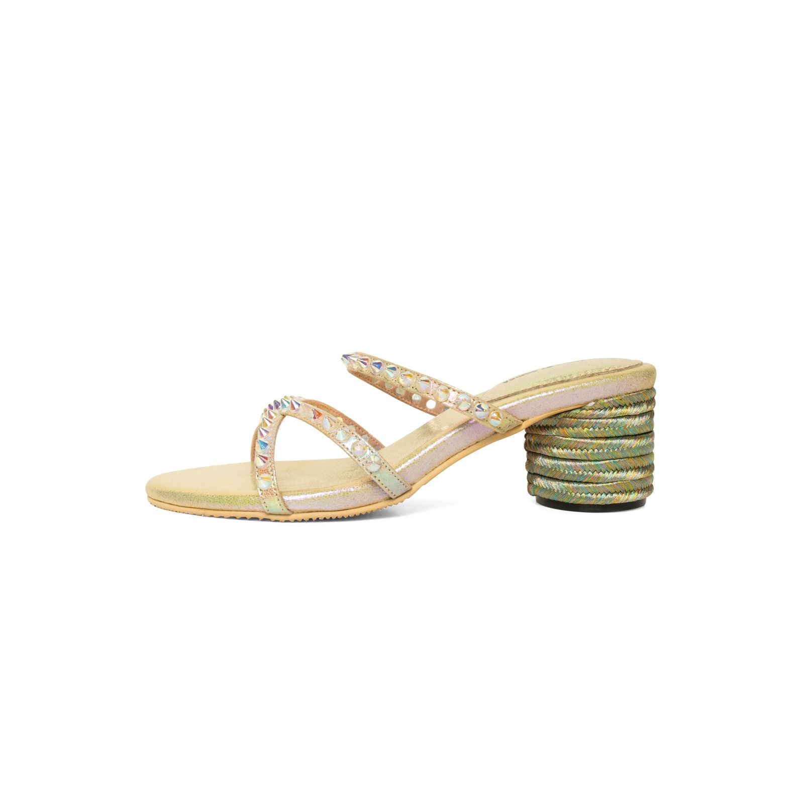 MERYL HEELS GOLDEN GREEN